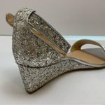BP . Silver Glitter Roxie Wedge Sandals Photo 8