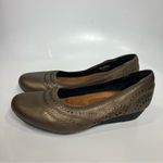 Rockport bronze leather Judson perf wedge pump size 8.5‎ Gold Photo 3