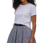 Banana Republic  Womens Skirt Sz 10P Blue Seersucker Y2K Coastal Cowgirl Preppy Photo 0