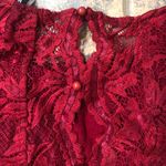 Windsor Red Lace Button Dress Photo 5