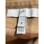 Joie  Women's Brown Goat Suede Leather High Rise Mini Flare A-Line Skirt Size 8 Photo 2
