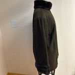 Vintage Wool Brown Trench Coat Made In USA Size 8 Photo 3