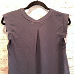 J.Crew Shirt Womens 4 Navy Blue Short Sleeve V Neck Blouse Business Casual Photo 4