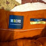 Anthropologie Maeve The Colette orange high-waisted wide-leg linen pants Photo 6