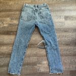 Frame  Le Orginal Jeans High Rise Distressed Button Fly Cascade Blue Rips Size 25 Photo 7