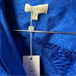 NEW Ronny Kobo Bernice Satin Blue Long Sleeve Faux Wrap Midi Dress Large L NWT Photo 10