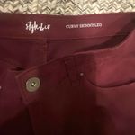 Style & Co Curvy Skinny Maroon/Crimson Colored Jeans Size 8P Photo 2