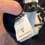 La Blanca black and white geometricāruched side halter one piece size 8 Photo 4