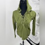 Forever 21 Forever, 21 hoodie shirt with rope tie, size medium green color Photo 1