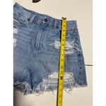 American Eagle  Denim‎ Shorts High Waisted Distressed Rips Light Wash Size 4 Photo 5