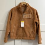 FIGS On-Shift High Pile Fleece Bomber Jacket in Macchiato, Size X-Small Photo 8