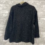 carole little  Metallic Black Cowlneck Sweater Photo 2