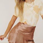 VrgGrl Champagne Satin Mini Skirt Size XS Photo 2