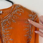 Vintage Juliet Dunn Tunic Dress Sz 2 Orange Photo 3