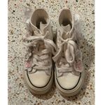 AZALEA WANG Penny Lane Flower Embellished platform canvas Sneaker White size 6 Photo 3