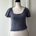 American Eagle  Outfitters Blue Floral Top Photo 0