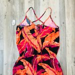 Old Navy NWT Banana Leaf Romper black pink orange Sz small Photo 5