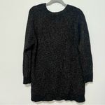 Natural Reflections Ribbed V-Neck Raglan Long-Sleeve Sweater, marled black sz XL Photo 6