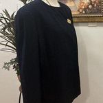 Simonton Studio Women's 2 Piece Skirt Jacket Size 12 Black Long Sleeve Button Photo 7