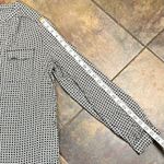 Dalia Collection  Large Polka Dot V-neck Front Pocket Blouse Large Photo 5