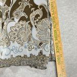 Ann Taylor  Women’s Y2K Brown Blue Floral Paisley Pull On Midi Length Skirt Zip Photo 7