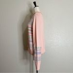 Liz Claiborne Crazy Horse  Vintage Velvet Ruffle Pink Knit Cardigan, Size XL Photo 5
