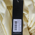 LIONESS  Field of Dreams Maxi Dress Lemon Butter Yellow Off Shoulder Pleated M Photo 6