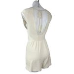 ZARA Cream White Embroidered Floral Lace V-neck Sleeveless Romper Jumpsuit Sz S Photo 8