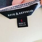 Rock & Republic  plaid cold shoulder top large Photo 4