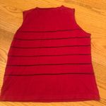 Jones Wear  Women’s Size Large Red Blue Stripe Tank Top Silk Polyester Blend Photo 1