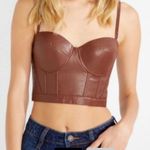 Charlotte Russe FAUX LEATHER CORSET CROP TOP Photo 0