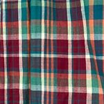 Soft Surroundings  plaid henley top rainbow multicolor 100% cotton medium petite Photo 9