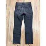 MOTHER Denim MOTHER The Rascal Ankle Snippet Night Hawk Black Raw Hem Jeans 27 Photo 3