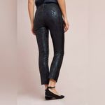 Anthropologie The Essential Foil-Printed Tuxedo Women’s Black Trousers Size 2 Photo 2