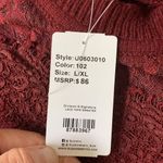 Suzanne Betro Lace Collar Burgundy Sweater Size L/XL NWT Photo 8
