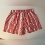 Tie Dye Elastic Drawstring Dressy Shorts Pink Size L Photo 1