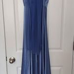 light blue silk prom dress Photo 2
