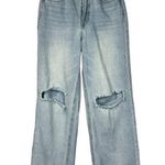 PTCL Ethical Clothing SZ 26 Wide Leg Jeans Light Wash Distressed Hi Photo 0