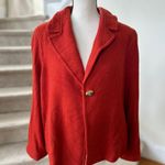 Talbots  Pumpkin Red Orange Wool Single Button Blazer Photo 0