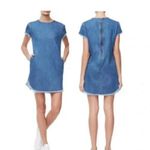 Good American  Denim Raw Hem Cap Sleeve Women's Mini Dress Size 1 Photo 1
