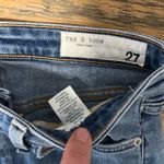 Rag and Bone  Blue Skinny Jeans with Distressed Details Photo 8