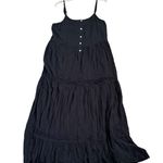 Lulus Favorite of the Day Tiered Maxi Dress Women XL Lined Black Boho Beach Photo 6