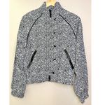 Anthropologie NWT Allfenix x  Black and White Leopard Print Cropped Bomber Jacket Photo 7