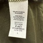 Karlie Mock Neck Solid Long Sleeve Dress Size L Olive Green Pockets New Photo 4