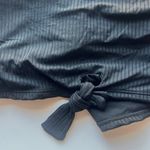 NWT Salt + Cove Ribbed Tie Front Tank Bikini Top Black Junior's Plus Size 1 NEW Photo 1