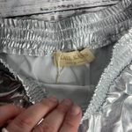 Kate Kasin Metallic Shorts Shiny Rave Pants Sparkly Yoga Hot Shorts NWOT M Silver Size M Photo 2