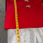 Chantelle  Bold Red Blazer with Square Buttons Photo 7