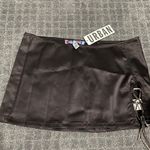 Urban Outfitters Blossom Satin Lace-Up Mini Skirt NWT Size S - Brown Photo 4