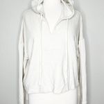 Madewell Womens Crop Hoodie Terry Drawstring Long Sleeve Pullover White Size S Photo 1