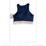 Wilo the label Anthropology contour bra athletic sports Navy and marigold NWT XS Blue Photo 2